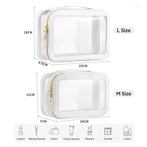 Fashion Custom Eco-Friendly Large PVC Leather Cosmetic Bag Portable Travel Water-proof <strong>for</strong> Pouch Clear <strong>Makeup</strong> <strong>Storage</strong> - Product Image 4