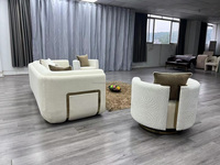 Juego de Sofás Chesterfield Modernos de 3 Plazas, Tapizados en Tela, con Diseño Acolchado, Función de Sofá Cama, Patas Metálicas, para Hotel y Hogar, Venta al Por Mayor