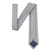 7cm mode cravates classique hommes point bleu marine affaires cravates Jacquard tissé Polyester hommes solide cravate à pois cou cravates