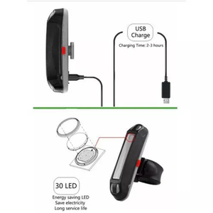 Offre Spéciale nuit équitation haute luminosité trois couleurs voyant d'avertissement Usb Rechargeable étanche batterie <span class=keywords><strong>vélo</strong></span> queue Led <span class=keywords><strong>vélo</strong></span> lumières - Product Image 3