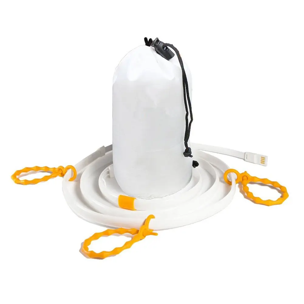 Blanco al aire libre 5V USB tienda de campaña LED tira de luz impermeable cuerda Camping Luz