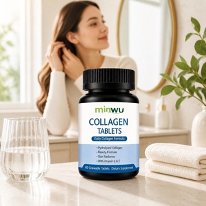 <span class=keywords><strong>Comprimés</strong></span> végétaliens de collagène hydrolysé, vitamines C et E pour femmes adultes, beauté, <span class=keywords><strong>anti</strong></span>-âge, fermeté de la peau, réduction des <span class=keywords><strong>rides</strong></span>, élasticité - Product Image 1