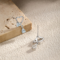 Boucles d'oreilles tendance en argent sterling 925 avec pendentif long en pierres précieuses, collection joaillerie fine