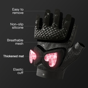 Gants <span class=keywords><strong>de</strong></span> fitness légers personnalisés à demi-doigts pour la salle <span class=keywords><strong>de</strong></span> sport et l'extérieur, respirants, antidérapants, avec paume en forme <span class=keywords><strong>de</strong></span> cœur pour hommes - Product Image 5