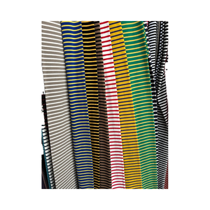 Nhà Máy Trực Tiếp Mới Thời Trang Căng Spandex Chéo Nhuộm Cổ Phiếu Dệt Kim Vải Hữu Cơ Sọc T-Shirt Thể Thao Vải Mềm Ngoài Trời - Product Image 5