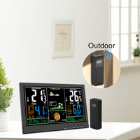 EMAF jam alarm meja digital, jam alarm meja tampilan besar digital dengan sensor satu pintu keluar untuk rumah