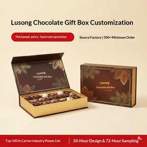 Caja de Regalo de Chocolate de Lujo Personalizada con Tapa Magnética, Estampado en Oro, Suministro Directo de Fábrica - Product Image 4
