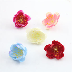 Cabeza de flor artificial de seda, color rosa cerezo, para decoración de bodas, manualidades, 4 cm - Product Image 4