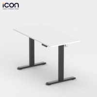Mobilier de bureau à domicile assis à debout électrique réglable en hauteur double moteur cadre de bureau d'ordinateur debout