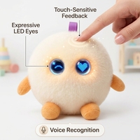 Mini Peluche Blanco con Tecnología ChatGPT, Compañero Inteligente con Voz y Emociones, Diálogo Global, Animal de Peluche Lavable con USB-C