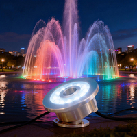 Lumière de fontaine LED subaquatique étanche IP68 en acier inoxydable 304 RGB DMX pour jets d'eau dansants 9W 12V 24V