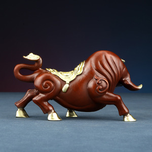 Adorno de cobre con forma de buey, decoración de Feng Shui para oficina, hogar, suministros de escritorio - Product Image 3