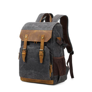 Vintage <b>17</b>-<b>Inch</b> <b>Laptop</b> Backpack Multifunctional Outdoor Photography <b>Bag</b> Backpack Mirrorless Waterproof Shockproof Canvas - Product Image 5