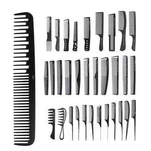 أدوات تصفيف الشعر للرجال, مشط تصفيف شعر للحية مقاوم للحرارة من ألياف الكربون