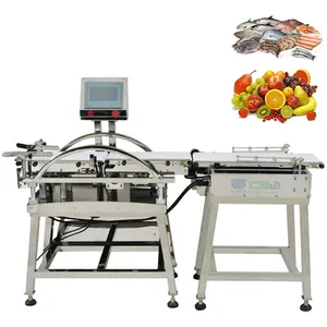 Máquina de clasificación de pesadora de control de camarones de alimentos de peso de alto rendimiento Máquina de pesaje de control de transportador automático