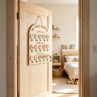 Tableau de responsabilités ménagères personnalisé en bois réutilisable pour enfants, liste de tâches quotidiennes pour tout-petits, tableau mural pour récompenses, planificateur de tâches domestiques
