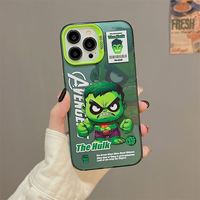 Étui de téléphone portable en acrylique PC avec design de dessin animé Yabta Marvel pour 17/16/15/14 Pro Max/13/12/11, luxueux, antichoc, étanche, sans fil