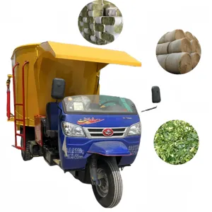Manufacturer automatic electric feed spreader feeding tricycle spreader for cattle farms