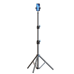 Soporte de película de video HD de 2,1 m Trípode de palo de selfie Universal 360 grados para soporte de teléfono Bluetooth Estuche de cámara digital-Acero duradero - Product Image 2