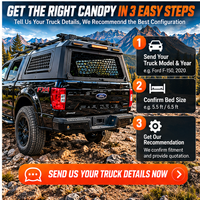 Capot de camion, toit rigide, coque de camping-car pour F150 Canyon Tacoma Tundra Titan, de 2012 à 2024