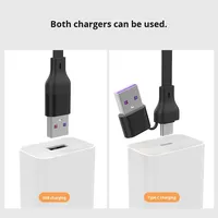 Câble de charge et de données rétractable 5-en-1 à charge rapide 6A USB et Type-C vers Micro USB, Type-C et Lightning pour téléphone et ordinateur portable