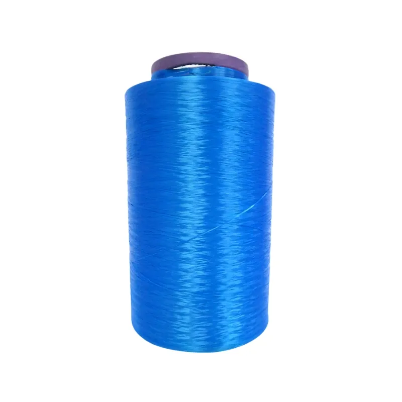 Fil de polyester de la catégorie 100% du filament aa de ténacité de la Chine Polyest de couleur bleue