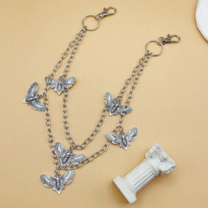 REWIN moda Punk çift katmanlı kadın gümüş Metal bağlantı yıldız Charm vücut zincir kemer bayanlar bel kot elbise için zincir kemer - Product Image 5