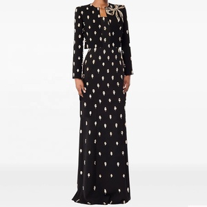 OUDINA 2026 Nuovo Completo Invernale 2 Pezzi con Perline Elegante Lungo con Paillettes <span class=keywords><strong>XXL</strong></span> Abito Senza Spalle Blazer da Sera Set Due Pezzi per <span class=keywords><strong>Donna</strong></span> - Product Image 1