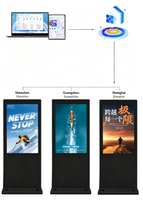 Écran publicitaire LCD WiFi sur pied 49 pouces pour extérieur, kiosque numérique autonome