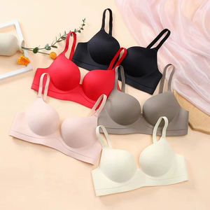 Venta al por mayor suave ocultar hacia atrás la grasa Fajas Sujetador Push up Sujetador sin aros Cuello en V Camiseta acolchada Sujetadores de apoyo - Product Image 3