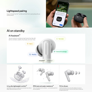 Original <strong>OnePlus</strong> Nord <strong>Buds</strong> 4 Pro AI Noise Reduction 12mm Dynamic Driver 54H BatteryLife IP55 Waterproof Smart Controls Earphone - Product Image 6