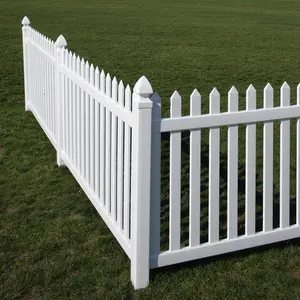 Factory direct Outdoor No Dig Rabbit Garden Fence White PVC vinyl Picket Fence