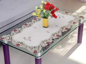 Mantel de <span class=keywords><strong>tela</strong></span> satinada Vintage de alta calidad, diseño de bordado de flores cuadradas hechas a mano <span class=keywords><strong>para</strong></span> uso doméstico - Product Image 3