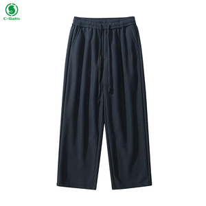 Pantaloni da Uomo Personalizzati con Coulisse Pantaloni della Tuta Larghi a Gamba Dritta Pantaloni Casual da Uomo - Product Image 3