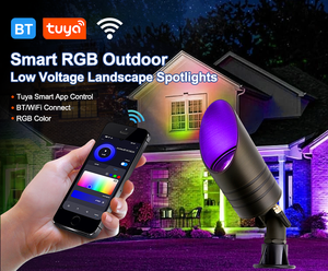 Yüksek kaliteli IP65 su geçirmez <span class=keywords><strong>12V</strong></span> Spot ışık bronz RGB akıllı Wifi BT alçak gerilim peyzaj aydınlatma işık açık - Product Image 5