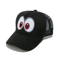 Nueva llegada 3 colores al por mayor 5 paneles de algodón de sarga de malla de conductor de camión Sombrero estilo Formal personalizado gorra de camionero