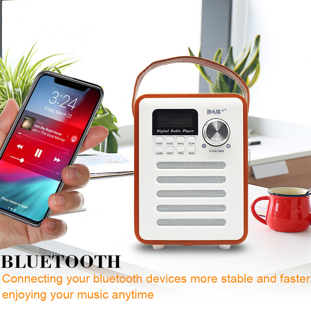 Handle Blue Tooth Wireless Speaker FM DAB+ Digital Radio Receiver With USB/TF/ MP3 Player
