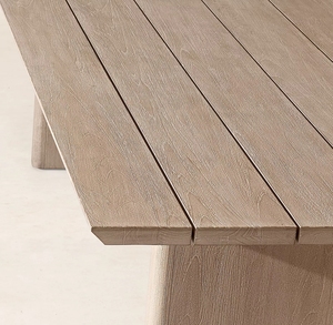Meubles de jardin d'extérieur, table rectangulaire en teck et chaises, table de patio en bois pour hôtel, ensemble de salle à manger en teck pour l'extérieur - Product Image 3