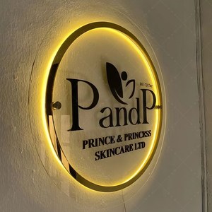 Uso interior Publicidad Acrílico redondo Tienda Letrero Acrílico Señalización Logotipo 3D Acrílico transparente Montaje en pared Impreso Negocio - Product Image 5