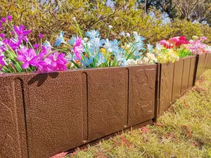 15cm de hauteur écologique durable enduit de poudre pour jardin en métal galvanisé clôture en acier bordure bordure de pelouse pour l'extérieur