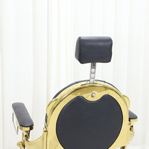 Venta caliente profesional negro y oro reclinable <span class=keywords><strong>corte</strong></span> <span class=keywords><strong>de</strong></span> <span class=keywords><strong>pelo</strong></span> <span class=keywords><strong>peluquería</strong></span> salón Silla <span class=keywords><strong>de</strong></span> peluquero para hombres estilista - Product Image 4