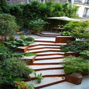 Bordure de <span class=keywords><strong>jardin</strong></span> flexible en métal pour aménagement paysager, en acier Corten rouillé - Product Image 5