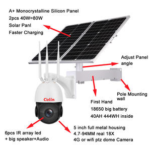 Panel Mono <span class=keywords><strong>de</strong></span> 80W, 40AH, 444WH, DC12V con Cámara Inteligente <span class=keywords><strong>de</strong></span> Metal <span class=keywords><strong>de</strong></span> 5 Pulgadas, <span class=keywords><strong>Zoom</strong></span> 36x, 8MP, 4G, Versión <span class=keywords><strong>para</strong></span> EE. UU., Video Continuo <span class=keywords><strong>de</strong></span> 7x24H, Aplicación Icsee - Product Image 4