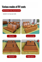 Siège auto multifonctionnel en cuir pliable convertible dossier confortable siège lit plat penché en avant siège camping-car sièges camping-car