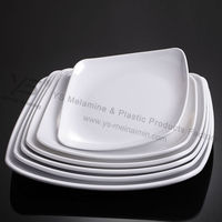 Assiette à dîner en mélamine noire, aspect élégant