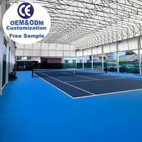 Revêtement de sol sportif antidérapant en caoutchouc acrylique de 3 mm pour extérieur, peinture silicone PU écologique pour terrains de basketball et de pickleball