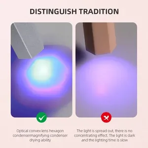 Mini lampe UV LED portable pour ongles, sèche-ongles rechargeable pour le durcissement du vernis gel avec écran, machine de manucure - Product Image 4