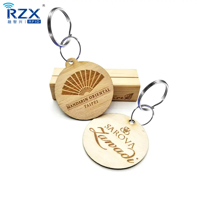 RZX Bán Hot RFID Gỗ Thẻ Kinh Doanh/RFID NFC Khách Sạn Bằng Gỗ Thẻ Chìa Khóa/RFID Vật Nuôi Gỗ Tag