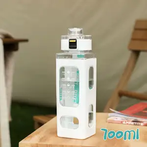 Bajo MOQ barato BPA Free Fitness time Maker 900ML 700ml Sport Botellas de agua de plástico Botella de agua motivacional con marcador de tiempo