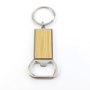 Creative Rotating Bamboo Slice Cross Bottle Opener Keychains <b>Blank</b> Wood Openers <b>Key</b> Chains Tag for Engravable DIY Crafts - Product Image 6